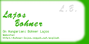 lajos bohner business card